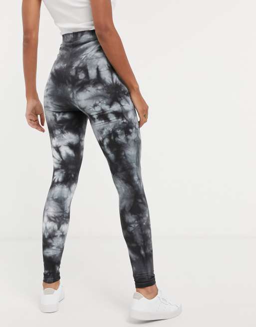 Tie Dye Leggings Black/Grey