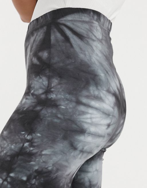 ASOS DESIGN legging in black and white tie dye