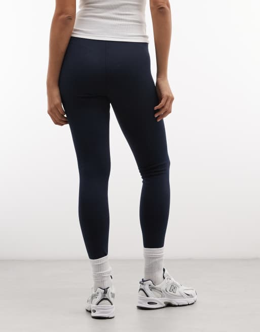 ASOS DESIGN legging interlock bleu marine, 3 de 5