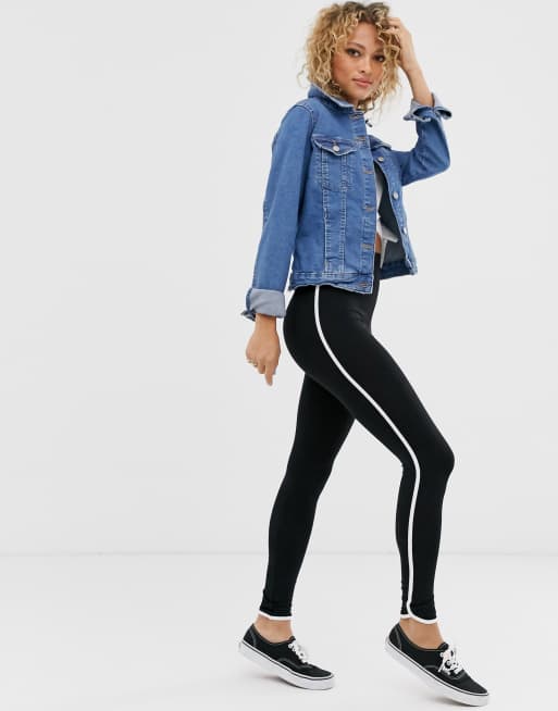 ASOS Design - Legging met contrasterende zoom