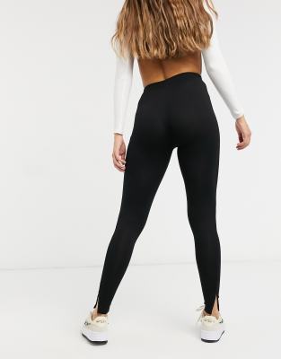 ASOS DESIGN - Legging met split in zwart | ASOS