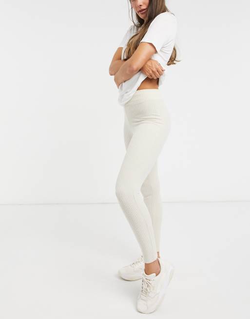 Nike Air Ribbed Light Beige High Waisted Leggings from ASOS on 21 Buttons