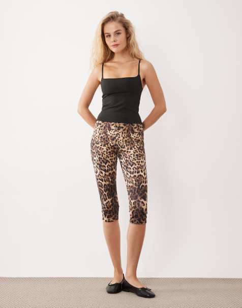 ASOS DESIGN - Leggings capri con stampa leopardata - view 1