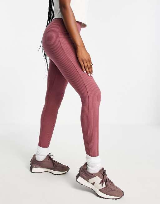 ASOS DESIGN - Leggings color mora a coste