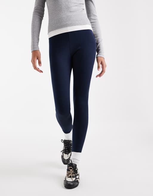 ASOS DESIGN - leggings interlock en azul marino, 5 de 5