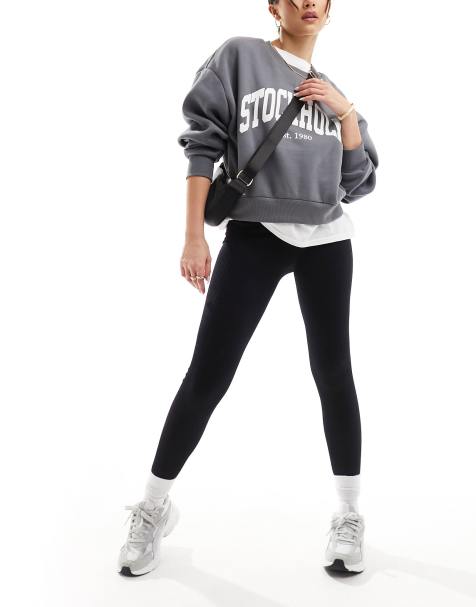 ASOS DESIGN - Leggings modellanti neri a coste senza cuciture - view 1