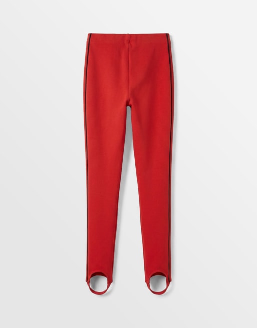 ASOS DESIGN - Leggings rojos estilo fuseau con raya lateral en contraste, 7 de 7