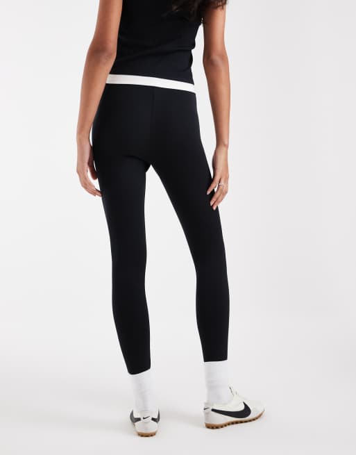 ASOS DESIGN legginsy interlock w kolorze czarnym, 5 z 5