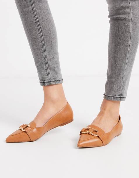 ASOS DESIGN - Legit snaffle - Ballerines plates style mocassins - Fauve