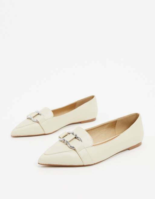 ASOS DESIGN - Legit snaffle - Bone-farvede loafer ballerinaer, 2 af 4