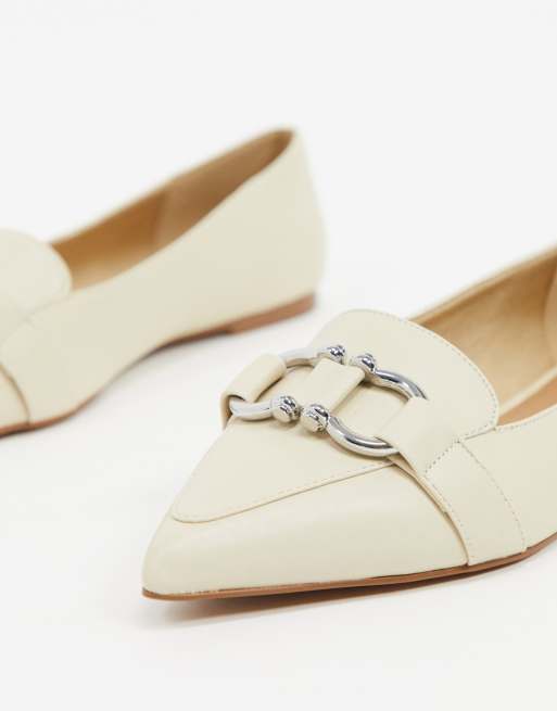 ASOS DESIGN - Legit snaffle - Bone-farvede loafer ballerinaer, 4 af 4