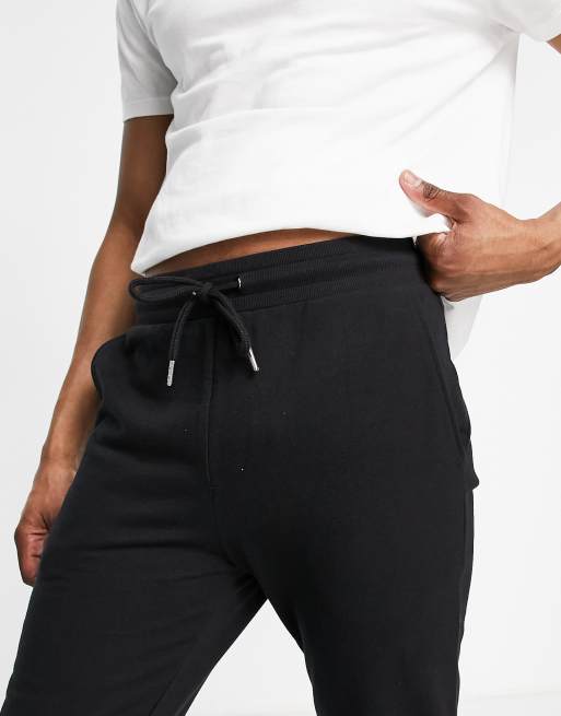 ASOS DESIGN – Leichte Jogginghose in Schwarz mit engem Schnitt, 3 von 4