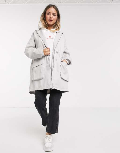 ASOS DESIGN – Leichter Parka in verwaschenem Grau, 4 von 4