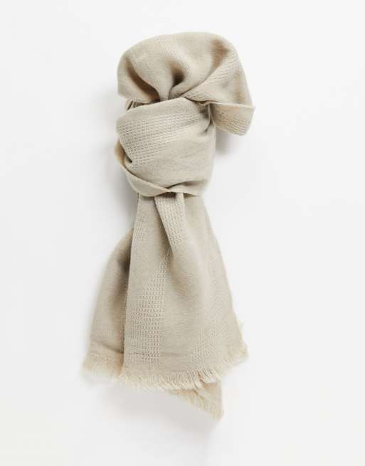 ASOS DESIGN – Leichter Schal in Creme