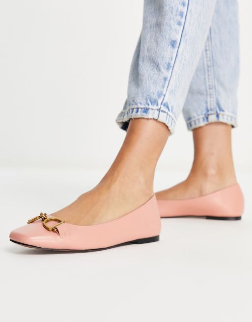 ASOS DESIGN - Leighton - Ballerina's met vierkante neus in roze, 3 van 4