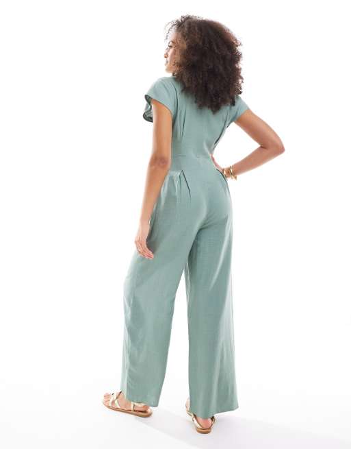 Asos teal jumpsuit online