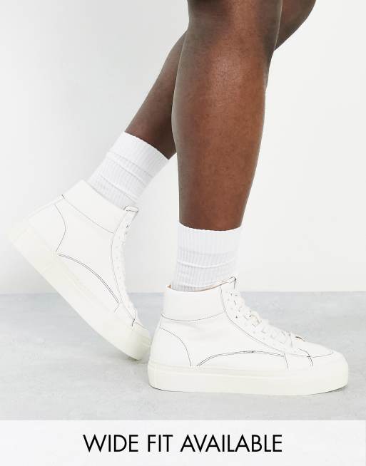 ASOS DESIGN – Leinenschuhe zum Schnüren in gebrochenem Weiß