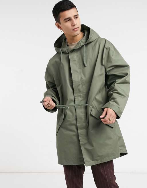 ASOS DESIGN – Lekka kurtka z kapturem w kolorze khaki