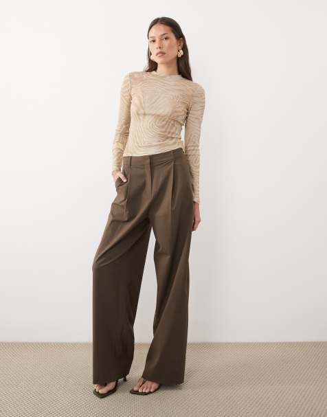 ASOS DESIGN – Lekko prześwitujący top z długim rękawem w paski zebry - view 1