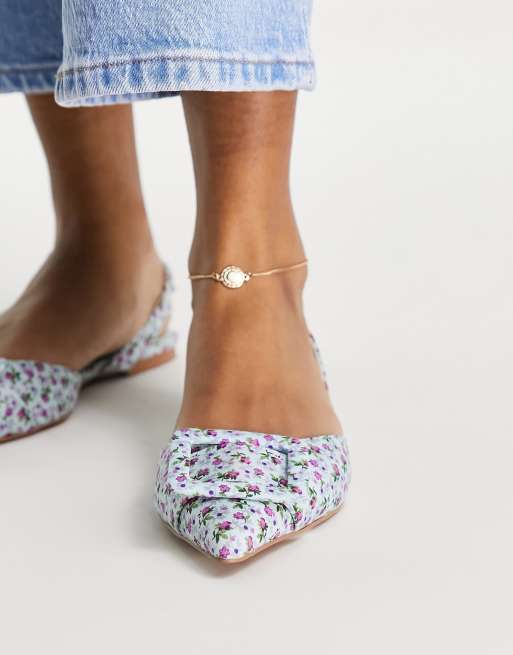 Women's store floral flats