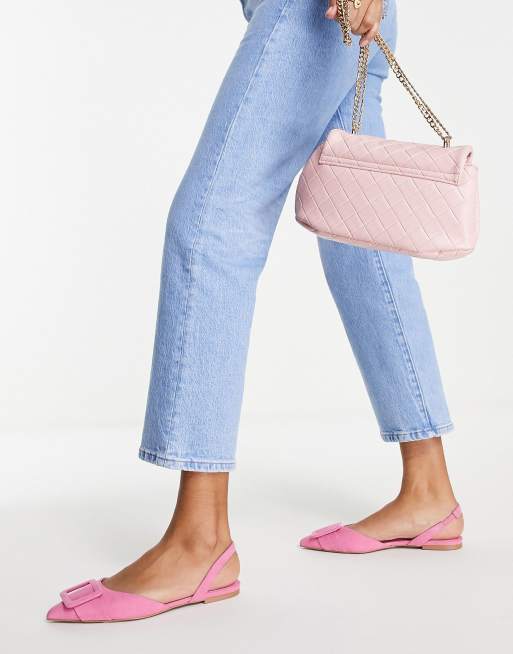 ASOS DESIGN Lemons slingback ballet flats in pink, 2 of 4