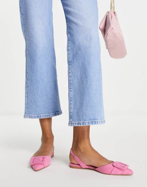 ASOS DESIGN Lemons slingback ballet flats in pink, 4 of 4