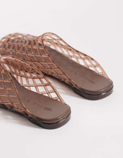 ASOS DESIGN - Lennox - Brune mules i plastik, 3 af 4