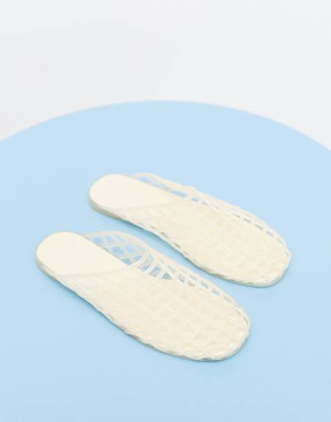 ASOS DESIGN – Lennox – Citrongula mules i jellymaterial - view 1