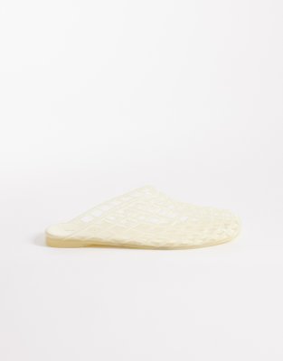 Asos Design Lennox Jelly Mules In Yellow