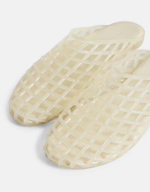 ASOS DESIGN Lennox jelly mules in lemon, 7 of 7