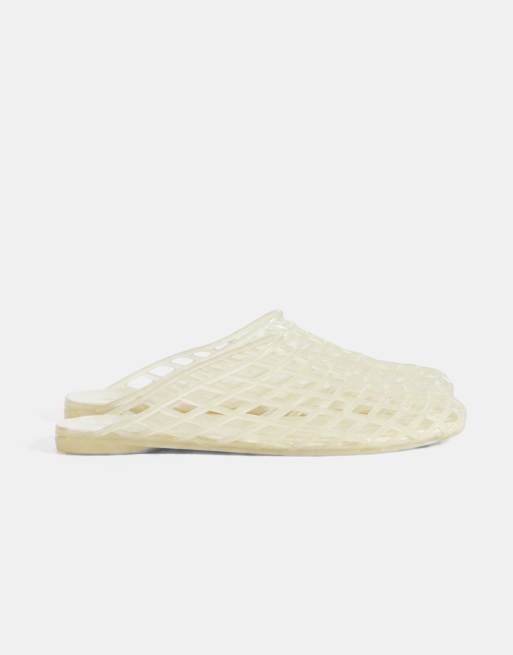 ASOS DESIGN Lennox jelly mules in lemon, 8 of 8