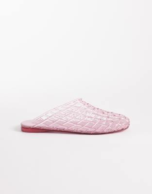 Asos Design Lennox Jelly Mules In Multi