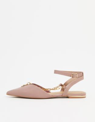 dusty pink flats