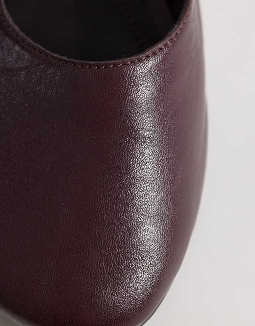 ASOS DESIGN - Lenza - Ballerines à bride arrière en cuir de qualité supérieure - Prune, 4 de 4