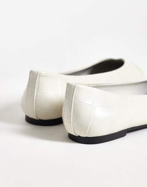 ASOS DESIGN Leon ballerine con punta rinforzata avorio, 3 di 4