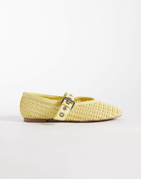 ASOS DESIGN - Leonard - Ballerine intrecciate stile Mary Jane giallo limone - view 1