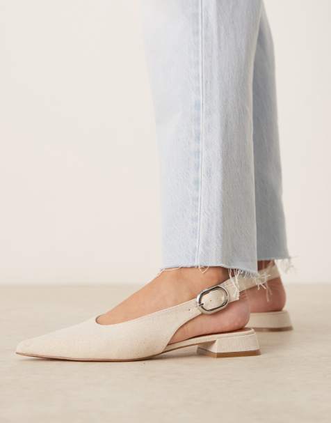 ASOS DESIGN - Leonora - Naturligt fremstillede ballerinaer med slingback-rem - view 1