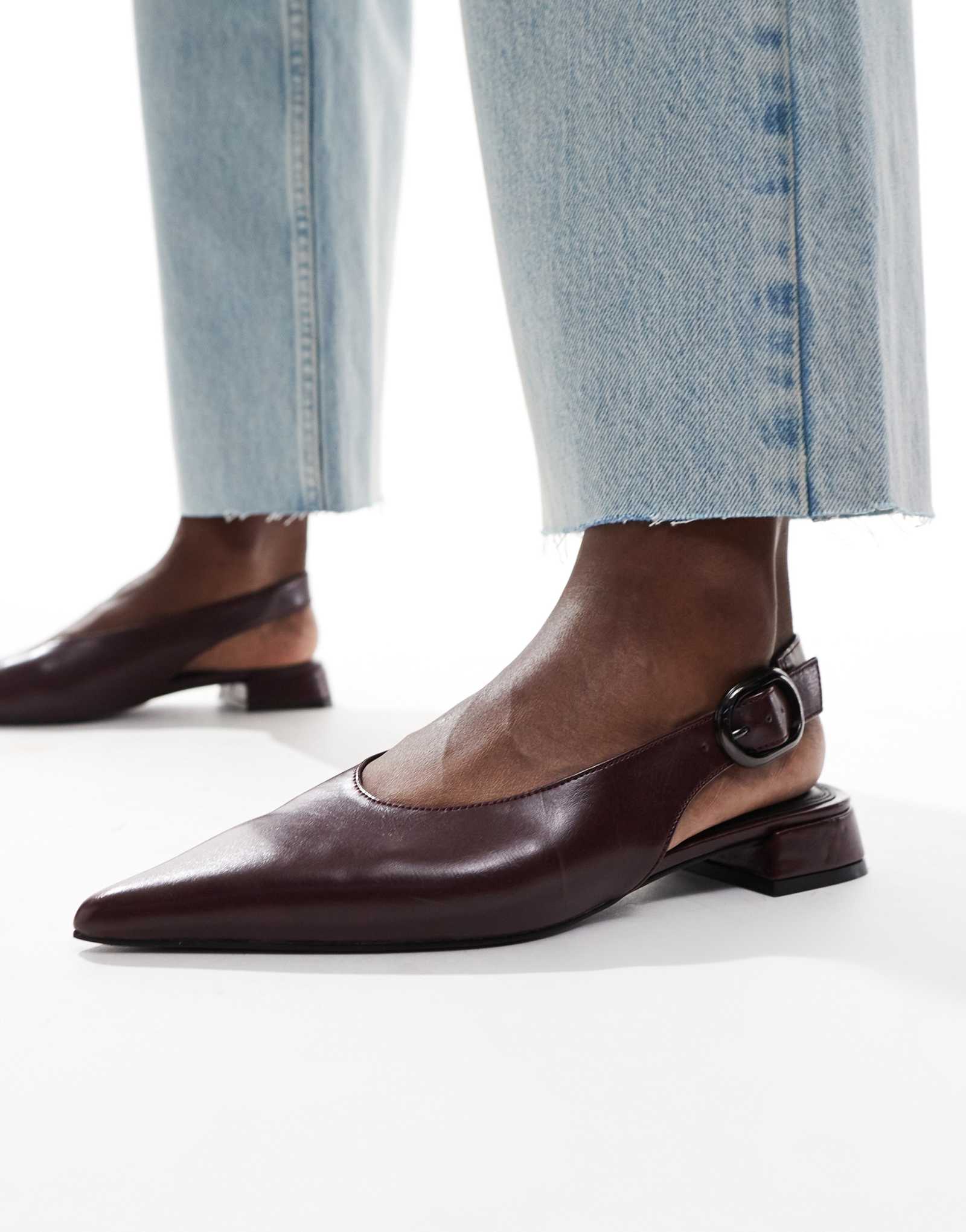 Балетки  ASOS DESIGN Leonora сливового цвета