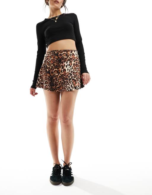 Leopard print hotsell mini skirt asos