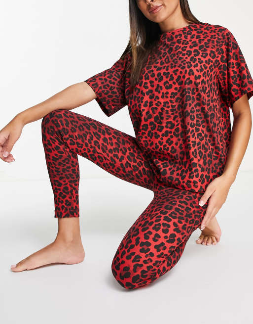 Asos discount leopard pyjamas