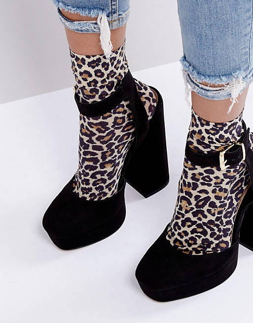 ASOS DESIGN leopard print ankle socks | ASOS