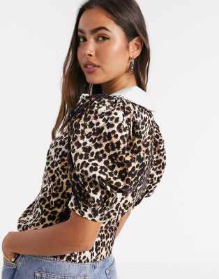 asos leopard top