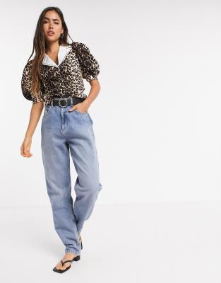 asos leopard print top