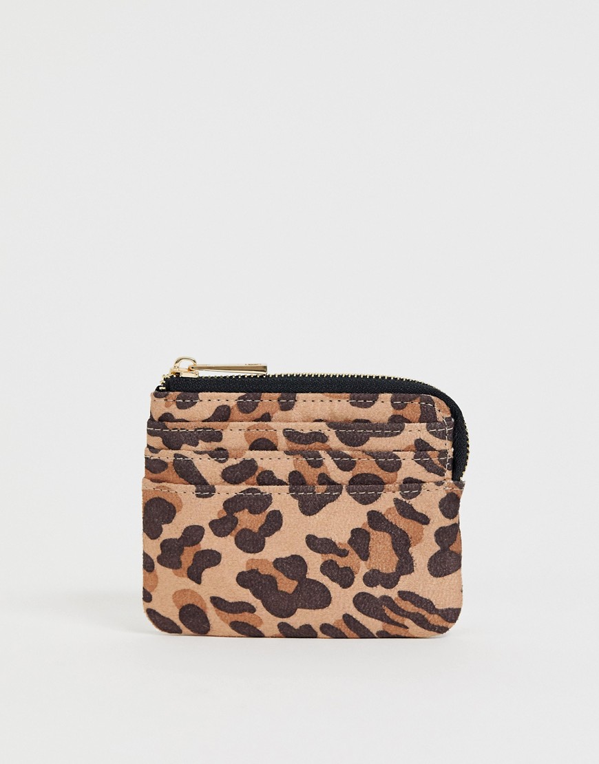 ASOS DESIGN leopard print coin purse-Multi