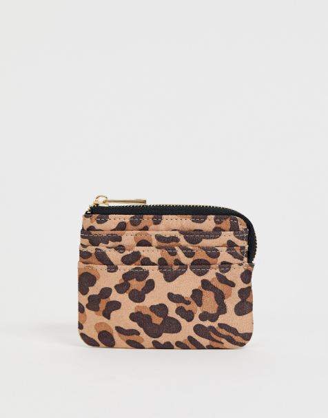 ASOS DESIGN leopard print coin purse
