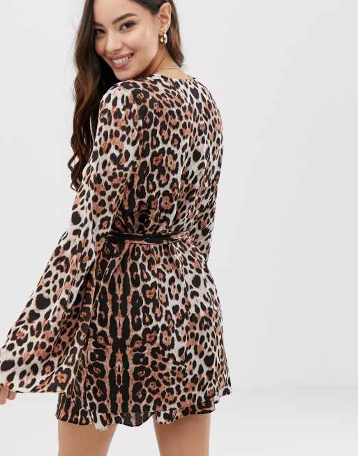 Robe best sale leopard satin