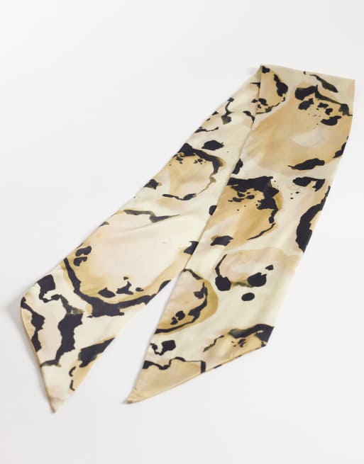ASOS DESIGN leopard print skinny scarf, 3 of 3