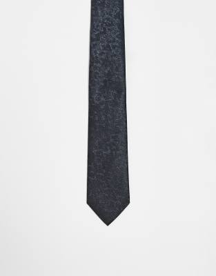 ASOS DESIGN ASOS DESIGN leopard shimmer tie in black