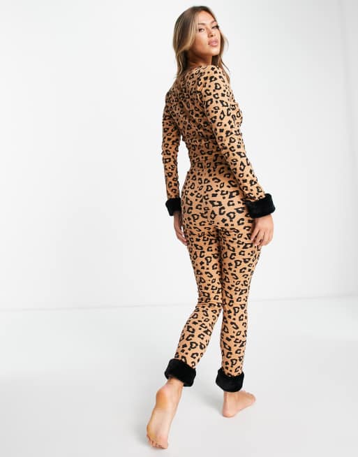 Asos leopard pyjamas sale