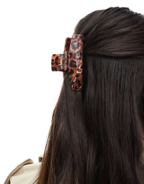 ASOS DESIGN – Leopardmönstrad hårklämma - view 1